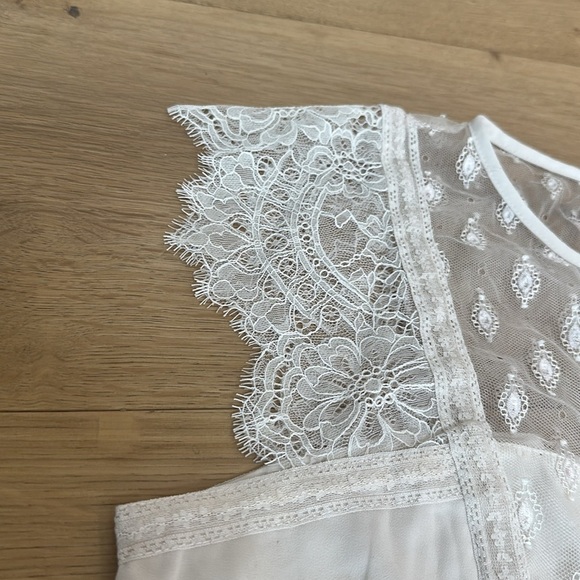 H&M ivory Lace Sleeveless Dress 14 women’s NWT - Picture 2 of 3